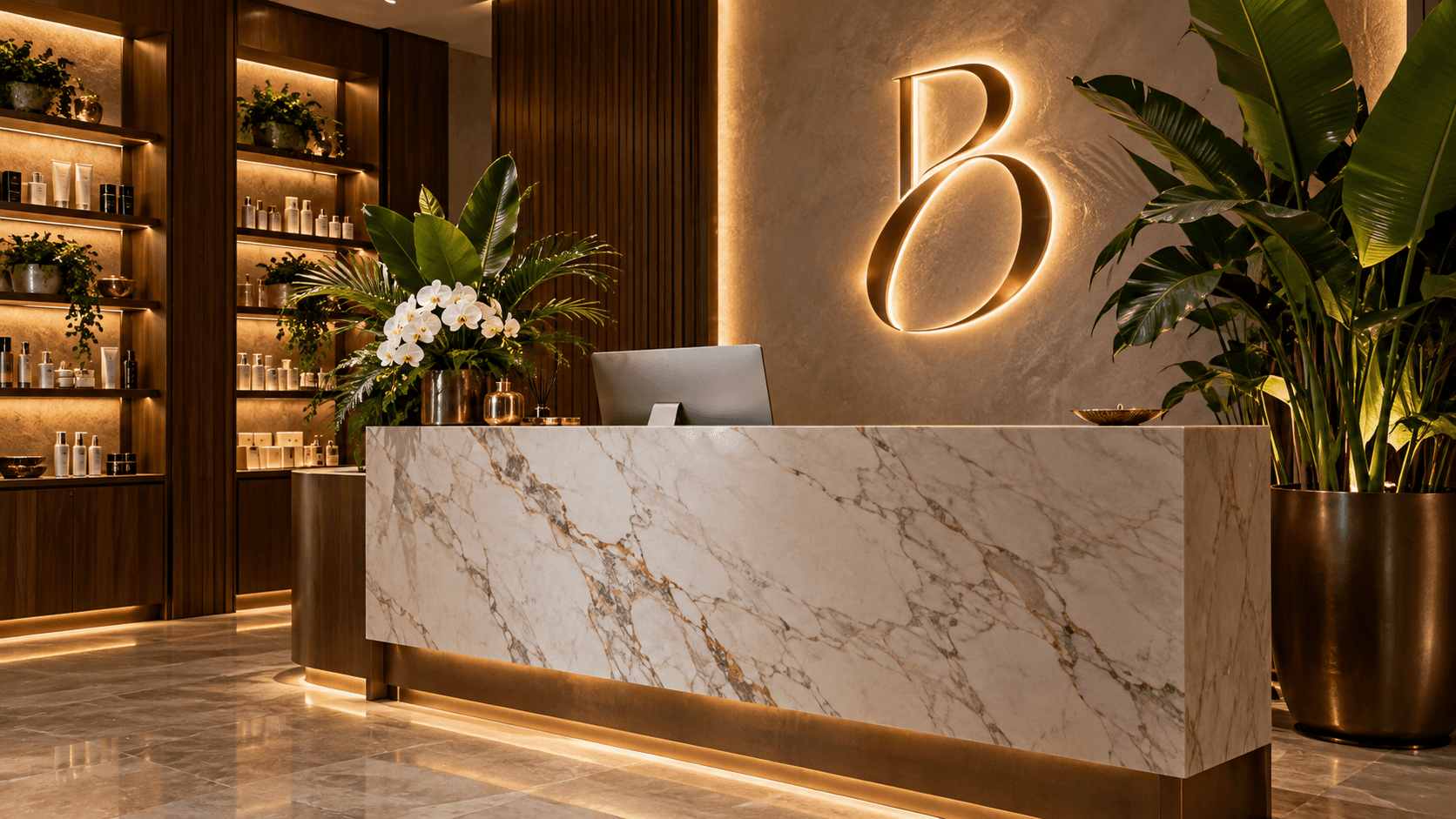 A welcoming salon reception